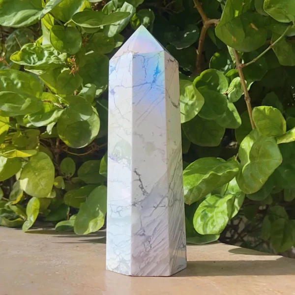 Angel Aura Howlite Tower