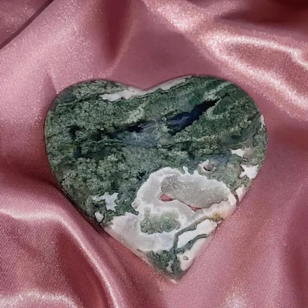 Moss Agate Heart