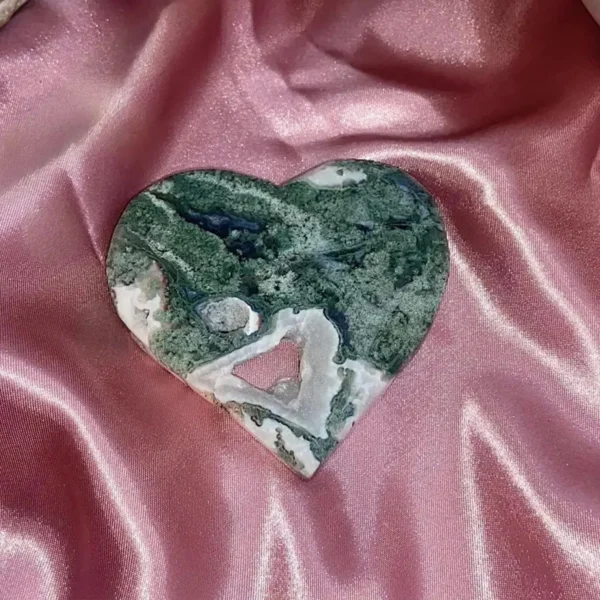 Moss Agate Heart - Image 2