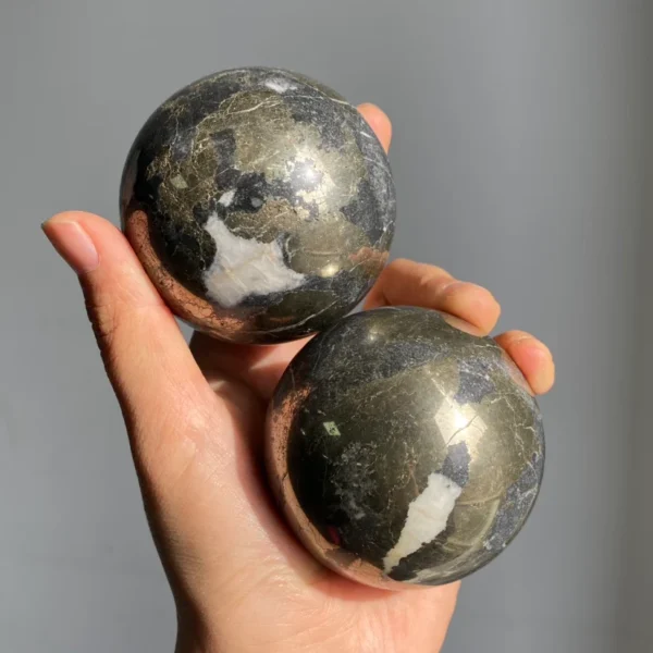 Pyrite Quartz Spheres