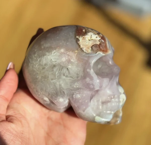 Flower Agate Skull - Image 2