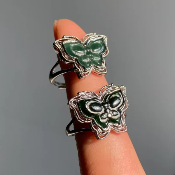 Jadeite Butterfly Ring - Image 2