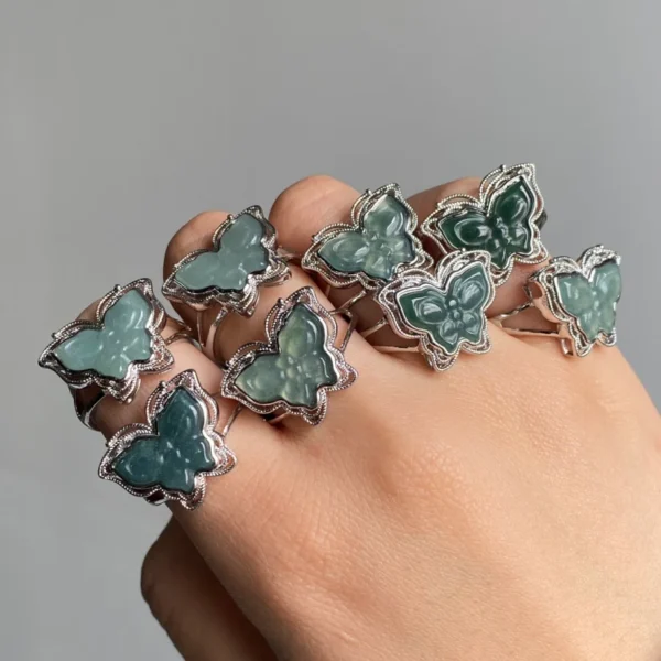 Jadeite Butterfly Ring - Image 3