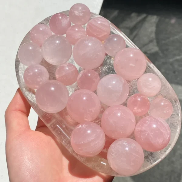Rose Quartz Mini Sphere - Image 2
