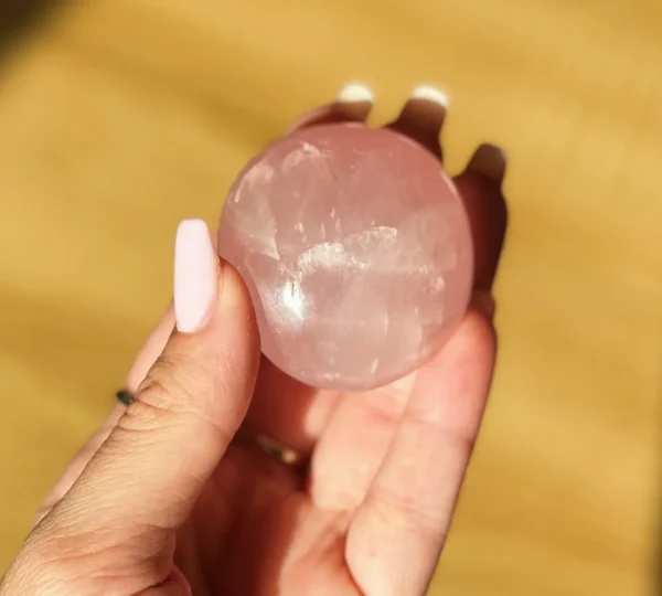 Rose Quartz Palm Stone