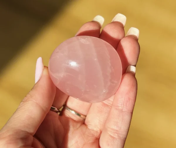 Rose Quartz Palm Stone - Image 5