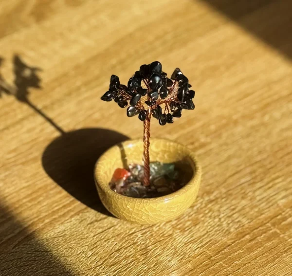 Black Obsidian Crystal Tree