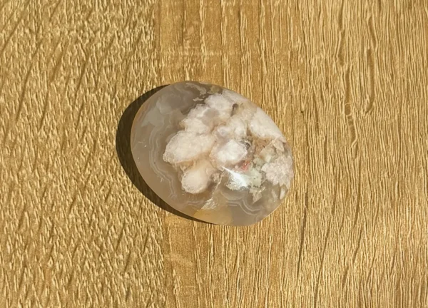 Flower Agate Palm Stone