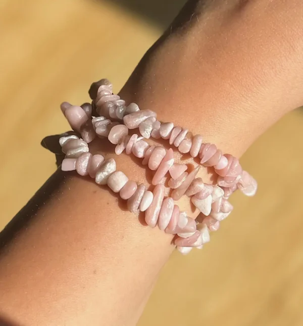 Pink Opal Chips Bracelet - Image 4