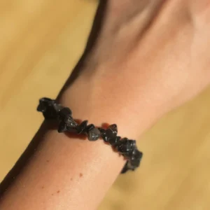 Black Obsidian Chip Bracelet