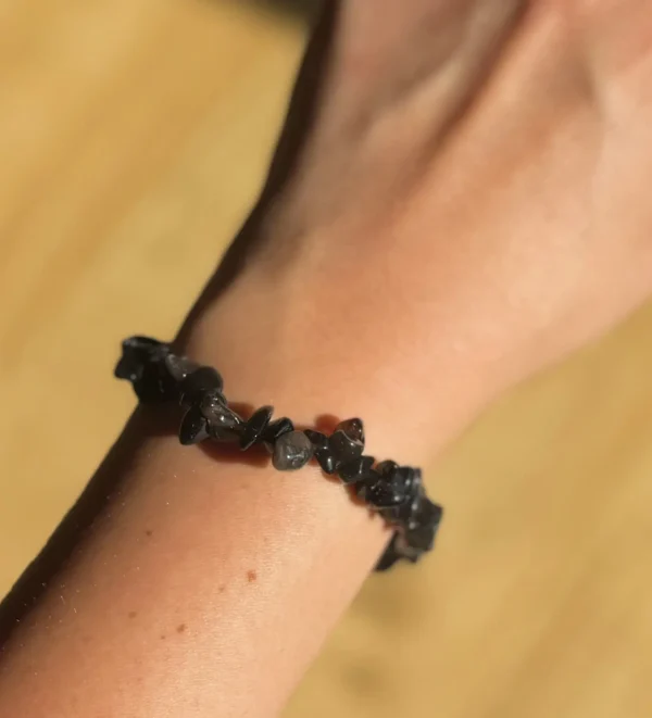 Black Obsidian Chip Bracelet