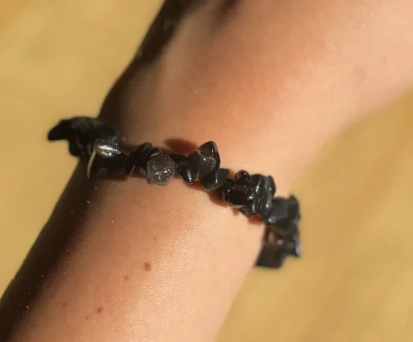 Black Obsidian Chip Bracelet - Image 2