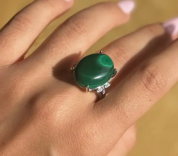 The Serpent’s Empress Malachite Ring 💚✨ - Image 2