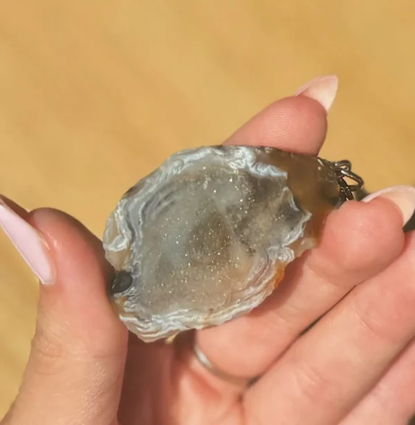 Mexican Agate Geode Keychain - Image 5