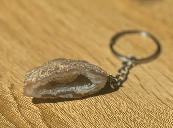 Mexican Agate Geode Keychain - Image 3