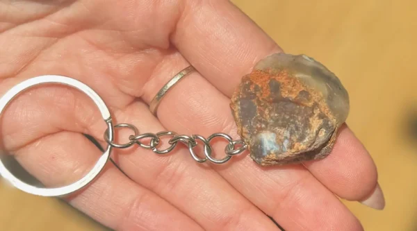Mexican Agate Geode Keychain - Image 3