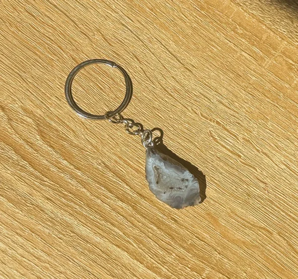 Mexican Agate Geode Keychain - Image 4