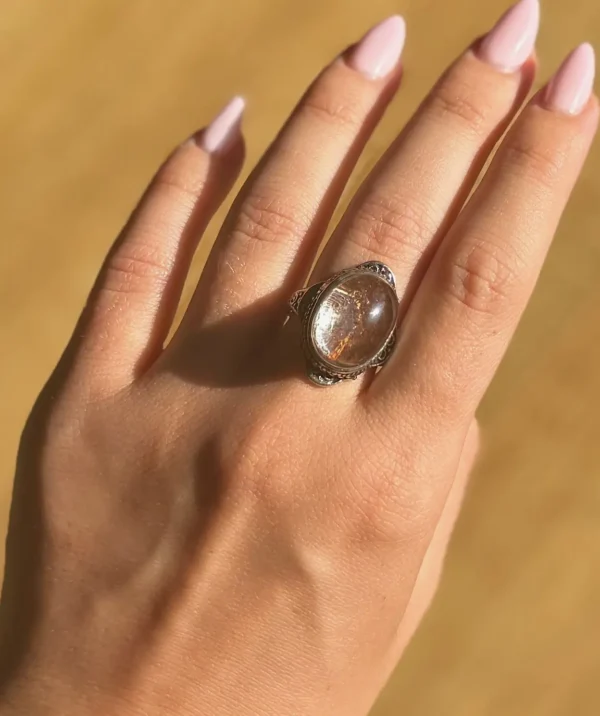Moonbound Relic Garden Quartz Ring