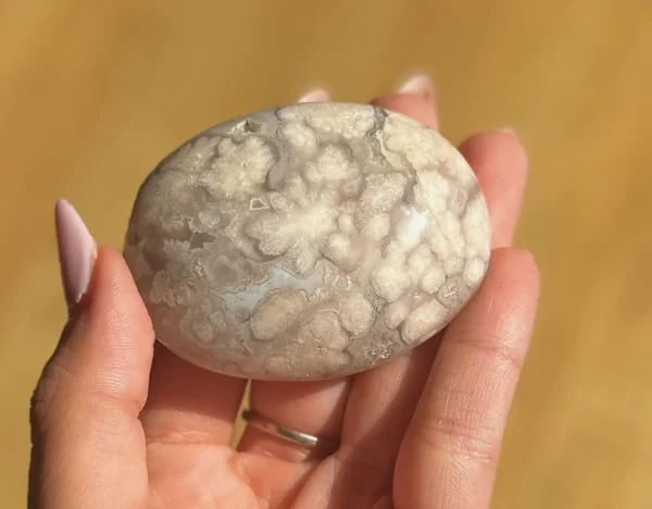 Flower Agate Palm Stone - Image 3