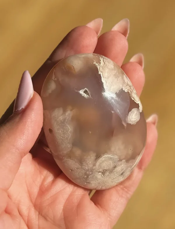Flower Agate Palm Stone - Image 3