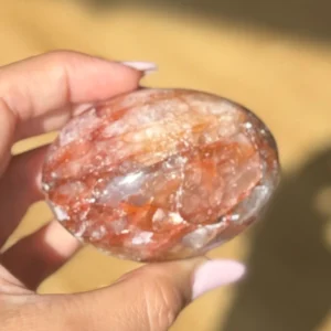 Fire Quartz Palm Stone