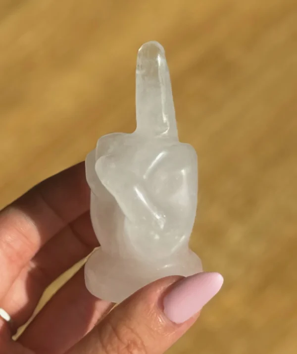Clear Quartz Middle Finger - Image 4