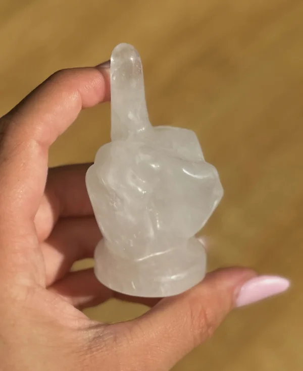 Clear Quartz Middle Finger - Image 2