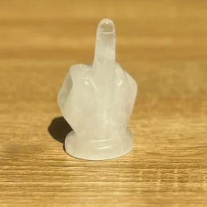Clear Quartz Middle Finger