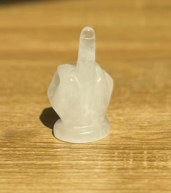 Clear Quartz Middle Finger