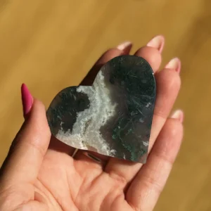 Forest Moss Agate Heart💚