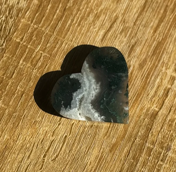 Forest Moss Agate Heart💚 - Image 3