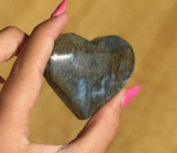 Moss Agate Heart - Image 2