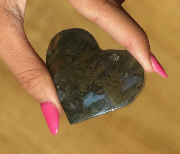 Moss Agate Heart - Image 4