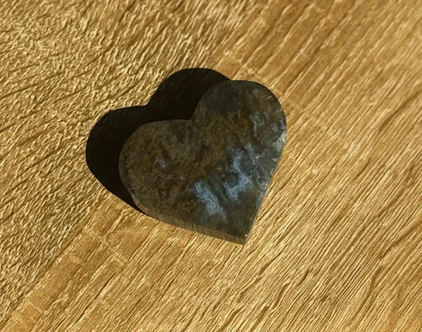 Moss Agate Heart - Image 3