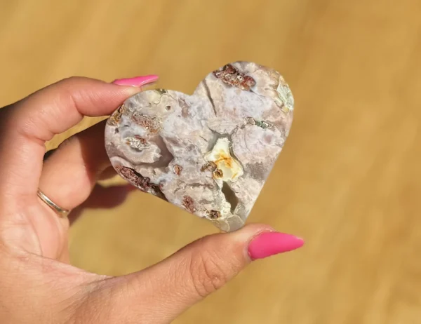 Flower Agate Heart💖🌸