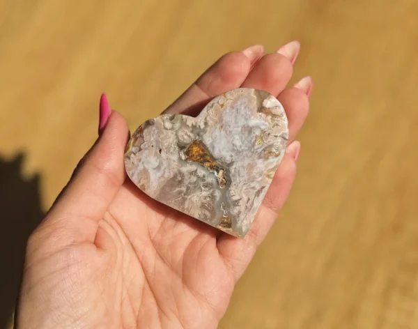Flower Agate Heart💖🌸 - Image 3