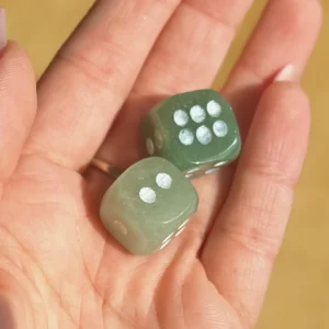 Mystical Dice Duo - Green Aventurine & Green Jade