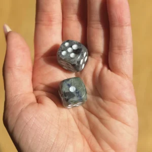 Mystical Dice Duo - Labradorite & Sodalite