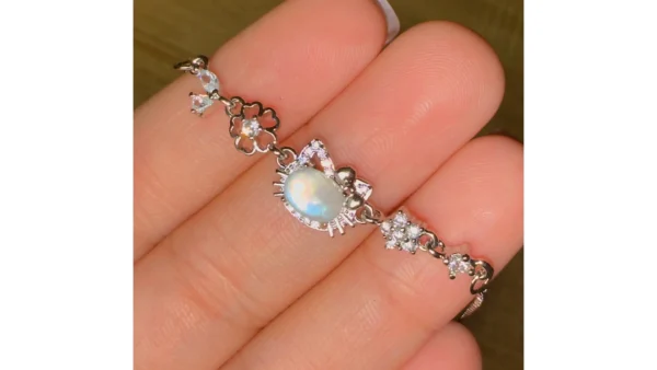 🌙Moonstone Hello Kitty Bracelet🐱 - Image 2