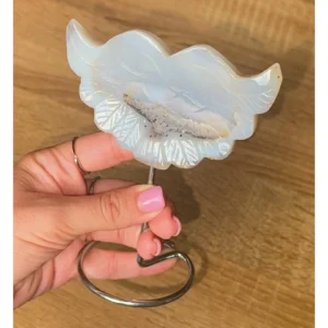 🌸Druzy Agate Heart Wings🧚‍♂️