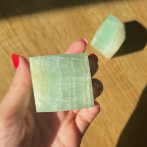 Emerald Memory ~ Pistachio Calcite Cube✨