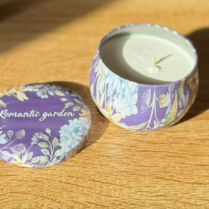🍃🌺Romantic Garden ~ Art Tin Candle🌺