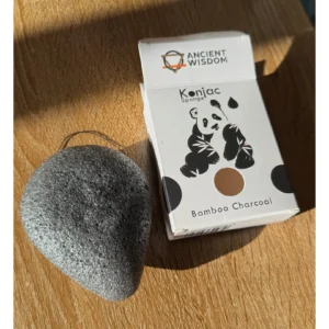 🖤Bamboo Charcoal ~ Teardrop Konjac Sponge🌙✨