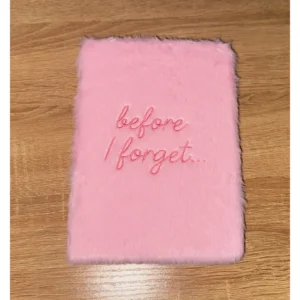 🎀✨Before I Forget ~ Fluffy Pink Journal🎀✨