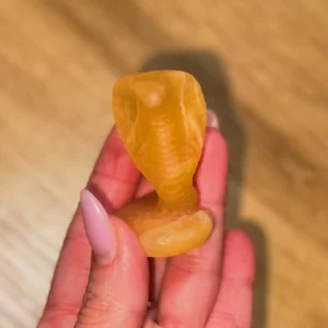 🧡🐍Solaryx ~ The Orange Calcite Cobra of Awakening Flame & Vital Will🐍🧡