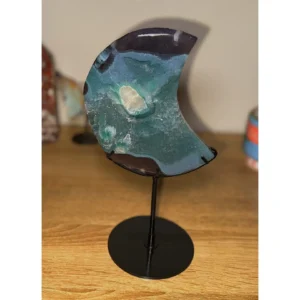 ✨🌙Druzy Agate Crescent ~ Lunar Feminine Relic🌙✨