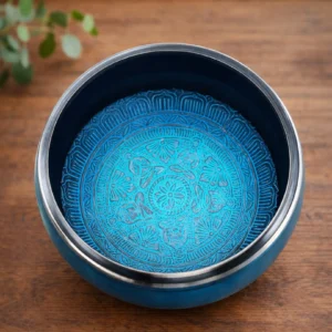 🧘‍♀️✨💙Blue Mantra Five Buddha Singing Bowl💙✨🧘‍♀️