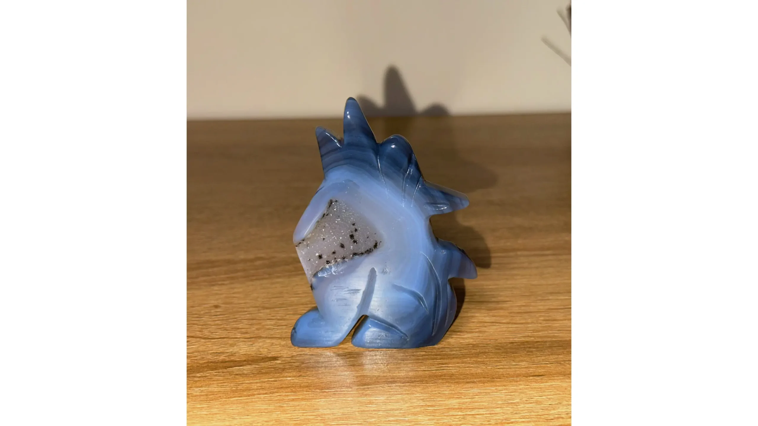 🐺Ashkarra ~ Blue Chalcedony Druzy Agate Wolf🐺 - Image 5