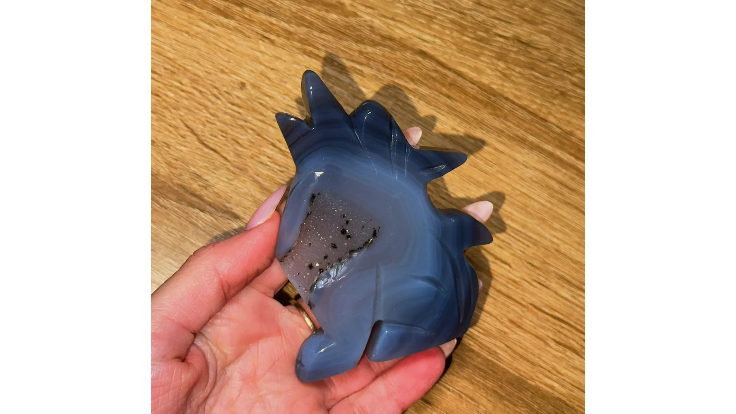 🐺Ashkarra ~ Blue Chalcedony Druzy Agate Wolf🐺 - Image 3