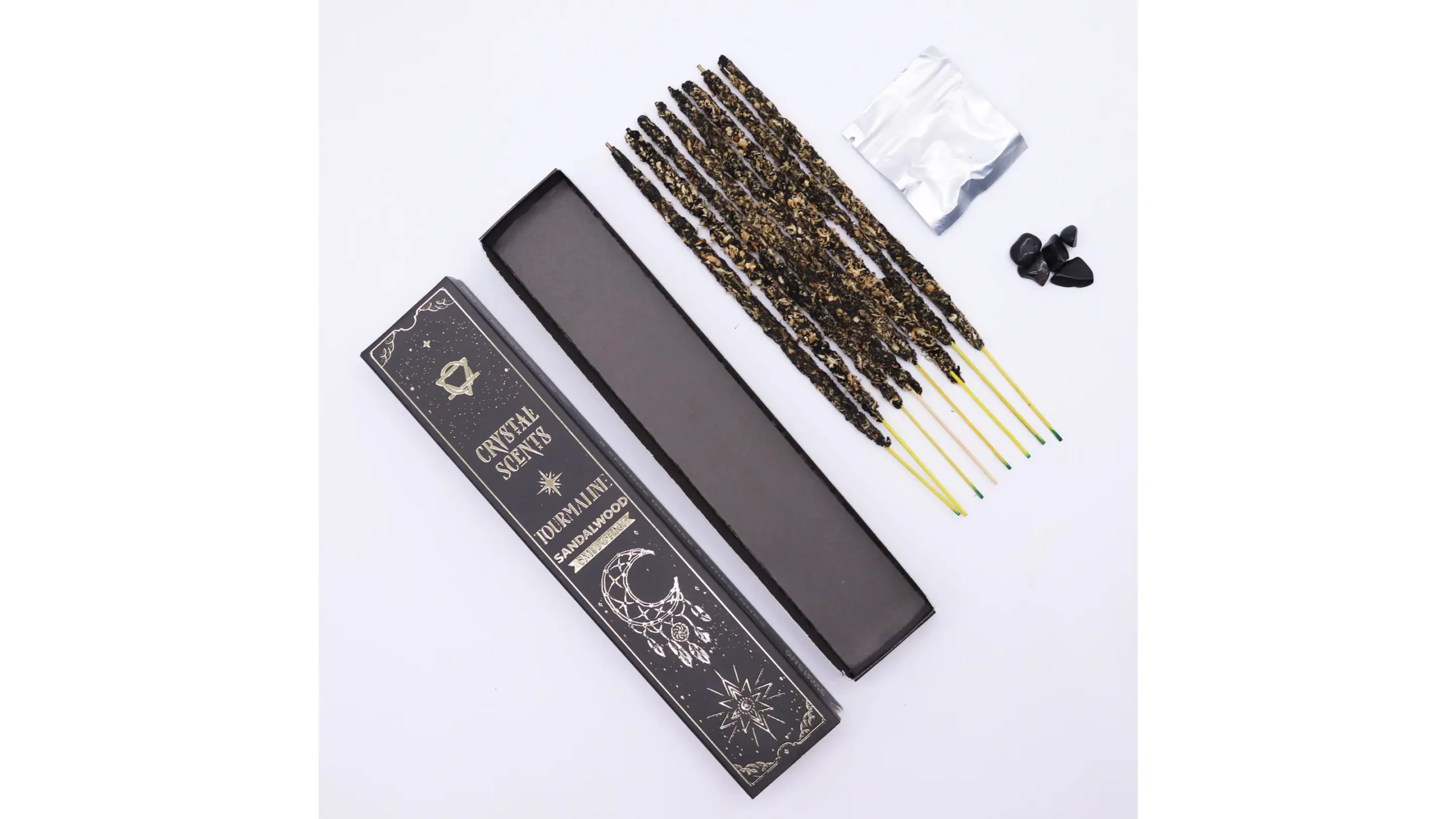 🖤✨Tourmaline Smudge Kit – Sandalwood Sacred Shield✨🖤